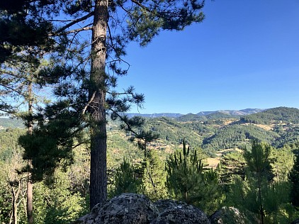 Les monts d'Ardèche vus du  Domaine du Taillé